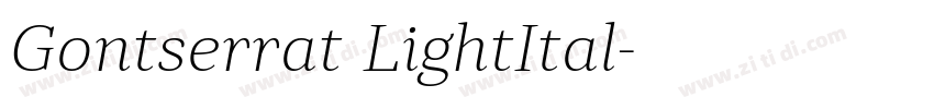 Gontserrat LightItal字体转换